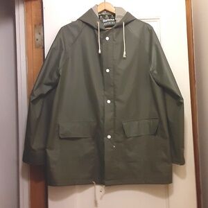 Rare Vintage Barbour Rain Slicker Jacket Waterproof Large